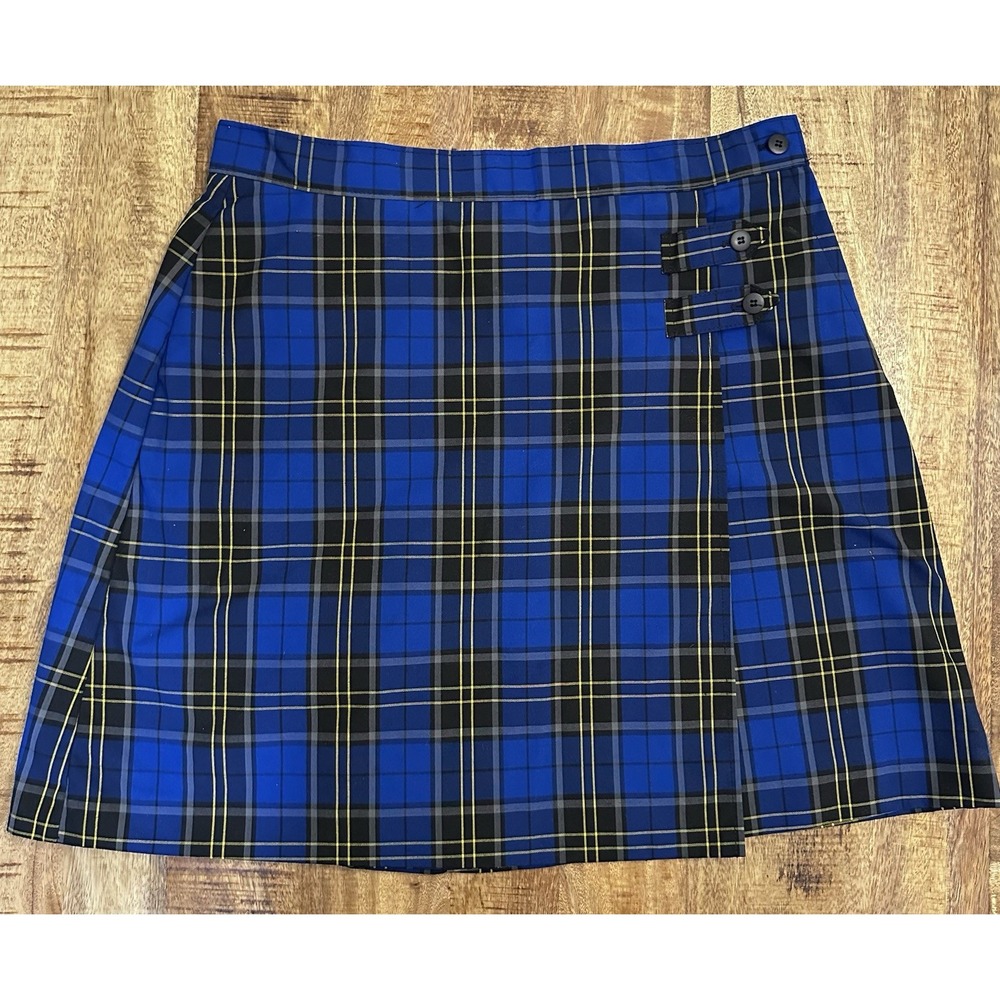 Dennis Uniform Mayfair Plaid Skirt Skort- Size J15 Junior EUC Style 3521
